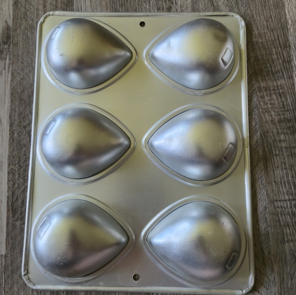 Vintage 1992 Wilton Mini Balloons 6-Cavity Cake Pan #2105-2024 Teardrop Shape - Picture 3 of 7